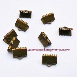 Lot 30 embouts griffe 10mm bronze