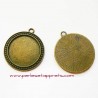 Lot 11 pendentifs ronds 40mm bronze