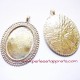 Lot 5 pendentif ovale 5cm argent