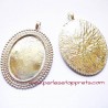 Lot 5 pendentif ovale 5cm argent