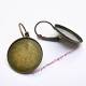 Lot 40 boucles d'oreilles dormeuse 20mm bronze