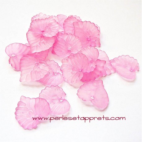 Feuille acrylique rose 14mm pour bijoux, perles et apprêts