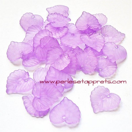 Feuille acrylique violet 14mm pour bijoux, perles et apprêts