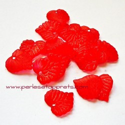 Feuille acrylique rouge 14mm pour bijoux, perles et apprêts