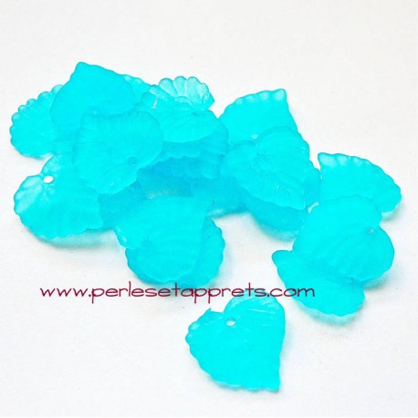 Feuille acrylique turquoise 14mm pour bijoux, perles et apprêts