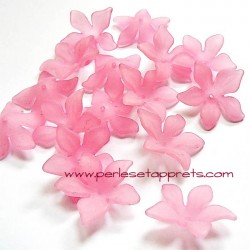 Fleur acrylique rose 30mm