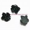 Lot 19 cabochon triple fleur noire 16mm résine