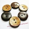 10 Boutons noix de coco 18mm