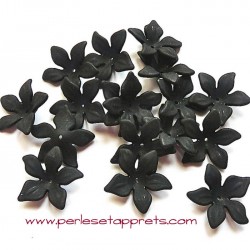 Fleur acrylique noire 30mm pour bijoux, perles et apprêts