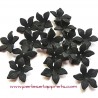 Lot 10 Fleur acrylique noire 30mm