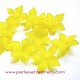Fleur acrylique jaune 30mm pour bijoux, perles et apprêts