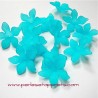 Lot 20 Fleur acrylique turquoise 30mm