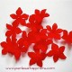 Fleur acrylique rouge 30mm pour bijoux, perles et apprêts