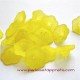 Fleur acrylique jaune 20mm pour bijoux, perles et apprêts
