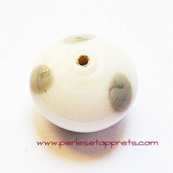 Perle ronde en verre blanc 18mm