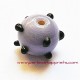 Lot 4 Perle ronde picot en verre mauve 12mm