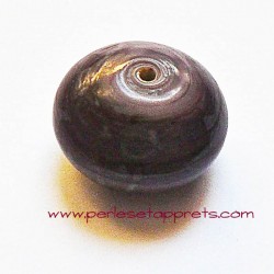 Perle ronde en verre violet 17mm