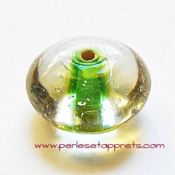 Perle ronde en verre transparent blanc 18mm