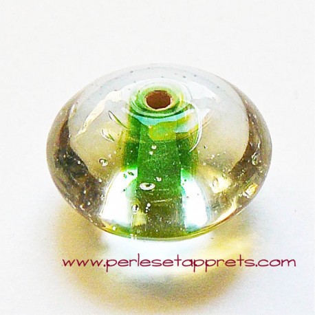 Perle ronde en verre transparent blanc 18mm