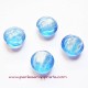 Lot 12 Perle ronde en verre bleu 16mm