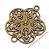 Lot 10 connecteurs ronds 3cm estampe bronze