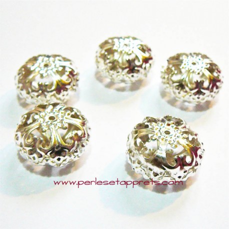 Perle ronde 25mm filigrane argent, perles et apprêts