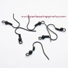 Lot 20 boucles d'oreilles attache 19mm noir