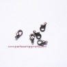 Lot 25 fermoirs 10mm mousqueton gris