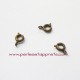 Lot 8 fermoirs 6mm mousqueton rond bronze laiton, pour bijoux, perles et apprêts 