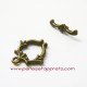 Fermoir toggle 20mm bronze laiton pour bijoux, perles et apprêts