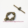 Lot 10 fermoir toggle ovale 20mm bronze