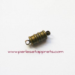 Fermoir aimanté magnétique 15mm bronze laiton pour bijoux, perles et apprêts