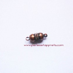 Fermoir aimanté magnétique 15mm bronze cuivre pour bijoux, perles et apprêts