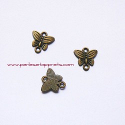 Lot 9 connecteur papillon 14mm bronze