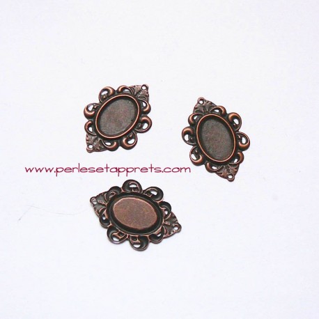Connecteur 28mm cuivre bronze, pour bijoux, cabochons, perles et apprêts
