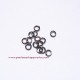 Lot 50 anneaux ronds 4mm gris gunmetal, ouvert simple de jonction, perles et apprêts