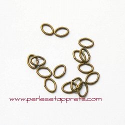 Lot 50 anneaux ovales ouverts de jonction 5mm bronze laiton, perles et apprêts