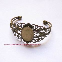 Lot 6 bracelets jonc réglable en laiton estampe filigrane