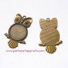 Lot 10 pendentif hibou 55mm bronze