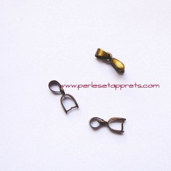 Lot 10 bélières 7mm bronze laiton pour bijoux, colliers, perles et apprêts