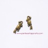 Lot 25 breloques perroquet 20mm bronze
