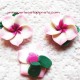 Perle fleur rose 25mm, cabochon en fimo pâte polymère pour bijoux, perles et apprêts