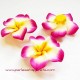 Lot 7 Perle fleur rose 40mm fimo