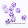 Perle synthétique fleur violet mauve 6mm pour bijoux, perles et apprêts
