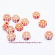 Perle synthétique fleur orange 6mm pour bijoux, perles et apprêts