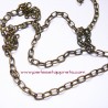 Lot 2m Chaîne maille forçat 7mm bronze