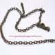Chaîne maille forçat 4mm bronze laiton, pour bijoux, perles et apprêts