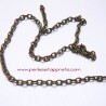 Lot 2.4m Chaîne maille forçat 4mm bronze