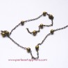 Lot 2m Chaîne bille maille forçat 2mm bronze