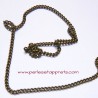 Lot 3m Chaîne maille gourmette 2mm bronze